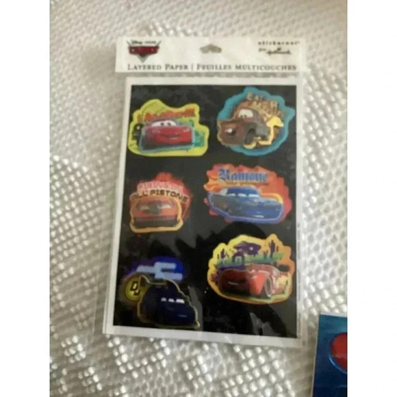 Disney Pixar Cars 3D Layered Paper Stickers & Vinyl Stickers Lot - Picture 2 of 4
